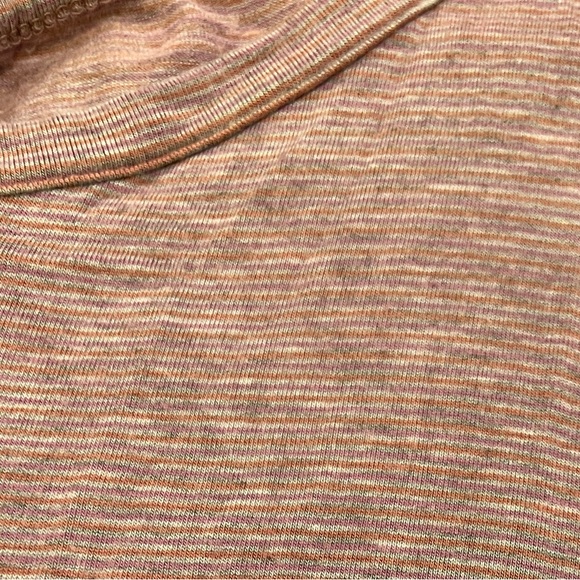 Bobeau Blush Pink Blended Stripe Print Stretchy Rayon Top - Picture 7 of 14